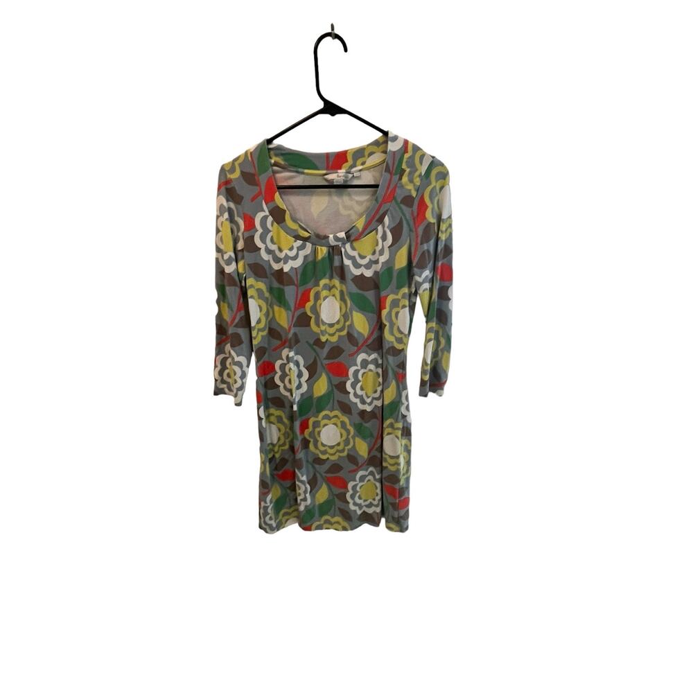 Boden Women's Floral Print 3/4 Sleeve Dress, Size US 8 / UK 12